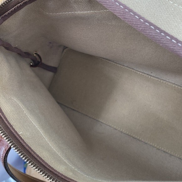 Dooney & Bourke Womens Signature Print Tote Shoulder Bag Tan Brown Large - Picture 11 of 14